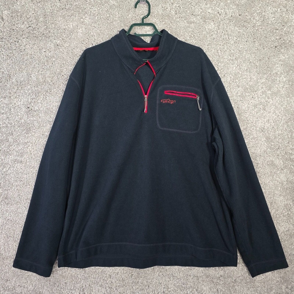 Orvis Troutbum Mens Waffle Knit Pullover Size‎ XXL Outdoor Fishing Layer